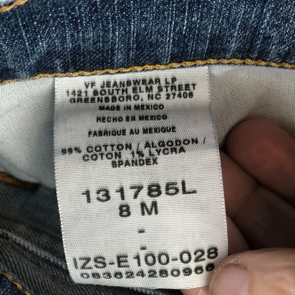 Lee Riders Womens Capri Jeans Size 8M Blue Denim Cropped Relaxed Fit Casual - Picture 8 of 14